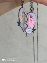 Moda mejor amigos cariño amor colgante collar 2 unids/set Arco Iris Corazón Roto regalo amigos regalo joyería de amistad