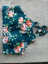 Two-Pieces Swimsuit Bikini-Sets Bathing-Suits Boho Cupshe Green FLORAL-HALTER High-Waist