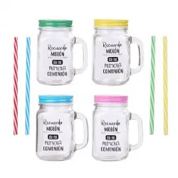 Lot of 25 glass jars with cane souvenir Molon 1ª assorted colors communion in box-details and gifts for communions
Lot of 25 glass jars with cane souvenir Molon 1ª assorted colors communion in box-details and gifts for communions