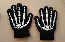 WARMOM-guantes de punto de invierno para niños, guantes cálidos de cinco dedos con lindo estampado para deportes al aire libre