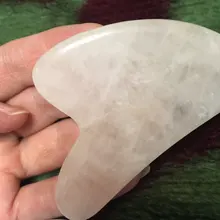 Rosa Natural Jade rodillo de la cara de masaje Gua Sha Placa de piedra de cristal de Jade masajeador de cuerpo Facial ojo rascar acupuntura Estiramiento Facial