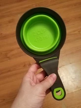 Cuenco plegable para mascotas, cuchara de comida, bolsa de comida, tazón de agua, taza medidora, cuchara de comida para perros, 1 ud.