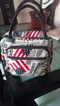Fiambrera de pícnic impermeable para mujer, bolsa de lona Oxford portátil, bolsas de almacenamiento de alimentos, fiambrera térmica con impresión