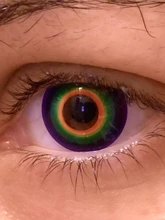Lentes de contacto para cosplay, lentes de colores de la serie arcoíris para halloween, 1 par