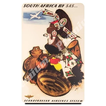 

South Africa souvenir magnet vintage tourist poster