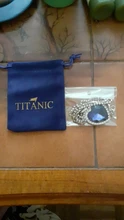 Colgante collar con corazón de Titanic de OCéANO AZUL corazón amor para siempre + bolsa de terciopelo