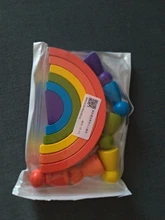Juguetes de madera de arcoíris Montessori para bebés, bloques de construcción creativos de arcoíris, juego de madera de Jenga, juguetes educativos para edades tempranas