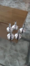 Mini embudos de Metal para rellenar botellas pequeñas, herramienta de dispensación de líquido, transferencia de recarga de Perfume, aceite esencial, 5 uds.