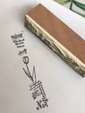 Sello de notas de planta para álbum de recortes, sellos de goma madera para álbum de recortes, papelería, sello estándar