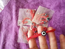 5 uds turco mal de ojo Cábala de la suerte cordel rojo pulsera Kit ajustable maldito azul cuentas de ojo de la suerte pulsera de joyería Unisex