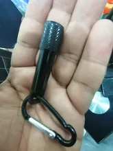 Mini linterna de mosquetón con linterna llavero gancho lámpara portátil 5 LED Mini linterna llavero de aluminio