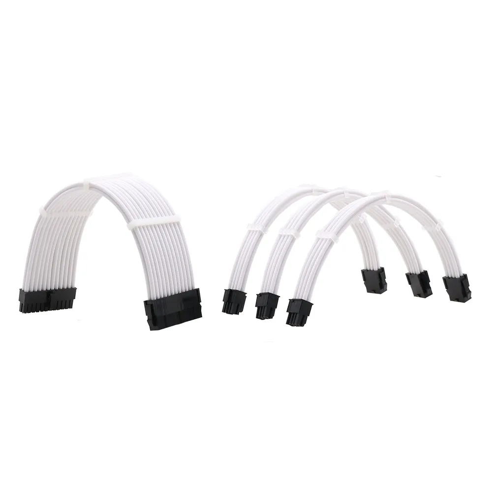 PC Power Extension Cable Kit Solid Color 18AWG ATX 24Pin+PCI-E 8Pin+CPU 8Pin With Combs For PSU To Motherboard/GPU
PC Power Extension Cable Kit Solid Color 18AWG ATX 24Pin+PCI-E 8Pin+CPU 8Pin With Combs For PSU To Motherboard/GPU
