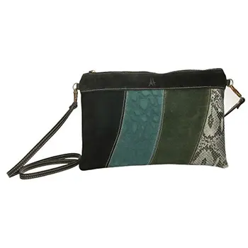 Handbag woman design Patchwork leather 1ª, zipper closure, shoulder and hand handle, 28x19x2 cm. Made in Spain. Black 
Handbag woman design Patchwork leather 1ª, zipper closure, shoulder and hand handle, 28x19x2 cm. Made in Spain. Black
