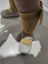 Calcetines largos de algodón para niñas de 0 a 7 años, calcetín de hasta la rodilla, transpirable, suave, con agujeros, 14 colores