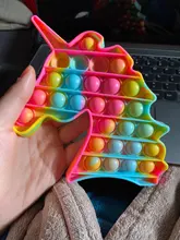 Juguete sensorial antiestrés para niños y adultos, juguete antiestrés para el autismo, con burbujas de empuje, divertido