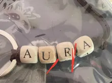 Llavero personalizado con nombre de madera, regalo de Navidad, etiqueta de regalo Favour, hecho a mano, 1 unidad