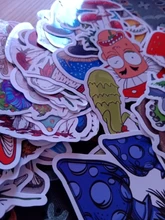 Pegatinas de dibujos animados de setas para teléfono y portátil, 50 Uds.