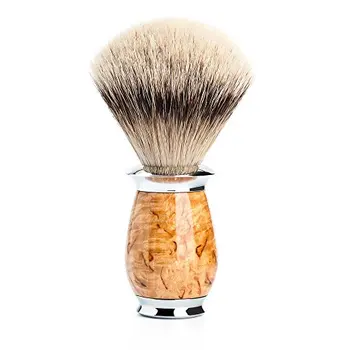 Mill-shaving brush silver tips Dachszupf - PURISTA series-handle Carelia Birch curly
Mill-shaving brush silver tips Dachszupf - PURISTA series-handle Carelia Birch curly