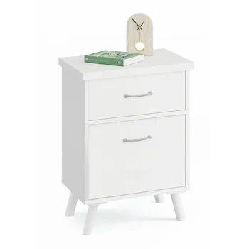 Bedside Table Tina 1 drawer 1 door white bedroom Vintage modern youth room 47x35x64
Bedside Table Tina 1 drawer 1 door white bedroom Vintage modern youth room 47x35x64