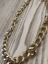 Collar grande de moda para mujer, Gargantilla gruesa de Color dorado y plateado, collares de cadena, joyería de fiesta, 2021