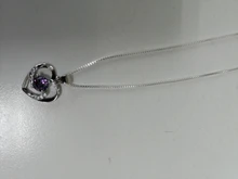 NEHZY-collar con colgante de corazón hueco de circonita de cristal para mujer, joyería de plata de ley 925, 45CM de longitud