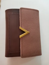 Monedero Vintage para mujer, cartera corta de piel pequeña, Mini billetera femenina de marca de lujo, a la moda, tarjetero de crédito