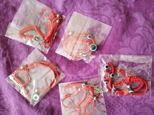 5 uds turco mal de ojo Cábala de la suerte cordel rojo pulsera Kit ajustable maldito azul cuentas de ojo de la suerte pulsera de joyería Unisex