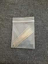 Agujas de tejido de trama recta en forma de I, 12 Uds., 6cm, para extensiones de cabello humano brasileño, herramientas de cabello de trama