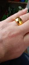Anillo liso personalizado para Mujer, sortijas de acero inoxidable de Color dorado, joyería personalizada