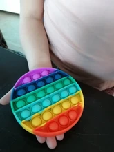 Arco Iris de empuje de Pops Fidget sensorial Juguetes Para Autisim necesidades especiales Anti-estrés juego de alivio de estrés blandita Pop Fidget Juguetes | Juguetes Fidget | Fidget Juguetes