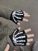 WARMOM-guantes de punto de invierno para niños, guantes cálidos de cinco dedos con lindo estampado para deportes al aire libre
