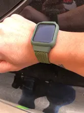 Funda + correa para Apple Watch, banda de 44mm y 40mm, pulsera elástica de 38mm y 42mm trenzada Solo para Apple watch series 6 5 4 3 se