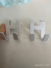 Gancho de aluminio para puerta en forma de H, colgador colgante para baño y cocina, bolsa de toalla de ducha, accesorios organizadores, 1 Uds.