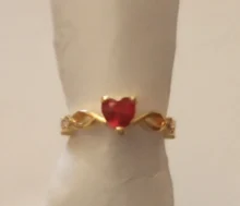 Anillos de boda con corazón para mujer, joyería de compromiso elegante de color dorado, circón pequeño