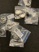 Anillo redondo de resorte de puerta chapado, hebilla redonda de empuje, Clips de mosquetón, bolsos de mano, broche disparador anilla para enganches, 2 uds.