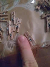 Mini Clips de madera Natural para fotos, pinza de ropa artesanal, decoración, suministros escolares, 25mm, 50 Uds.