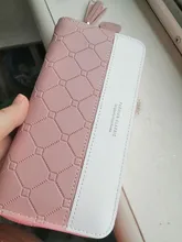 Cartera para teléfono móvil de gran capacidad con borlas de Cremallera larga para mujer, bolso para teléfono móvil con relieve, nuevo estilo, 2021