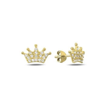 KUTAYDAN Zircon Crown Stud Earrings 925 Sterling Silver
KUTAYDAN Zircon Crown Stud Earrings 925 Sterling Silver