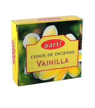 Cones Incense - Aarti - Vanilla - 12 Cones 
Cones Incense - Aarti - Vanilla - 12 Cones