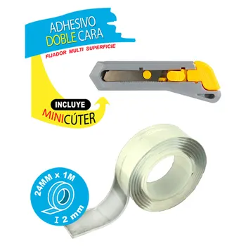 Starplast Nano Washable double-sided adhesive tape, Extra strong, multi-surface, transparent, 2MM x 24MM x 1M, includes minicuter
Starplast Nano Washable double-sided adhesive tape, Extra strong, multi-surface, transparent, 2MM x 24MM x 1M, includes minicuter