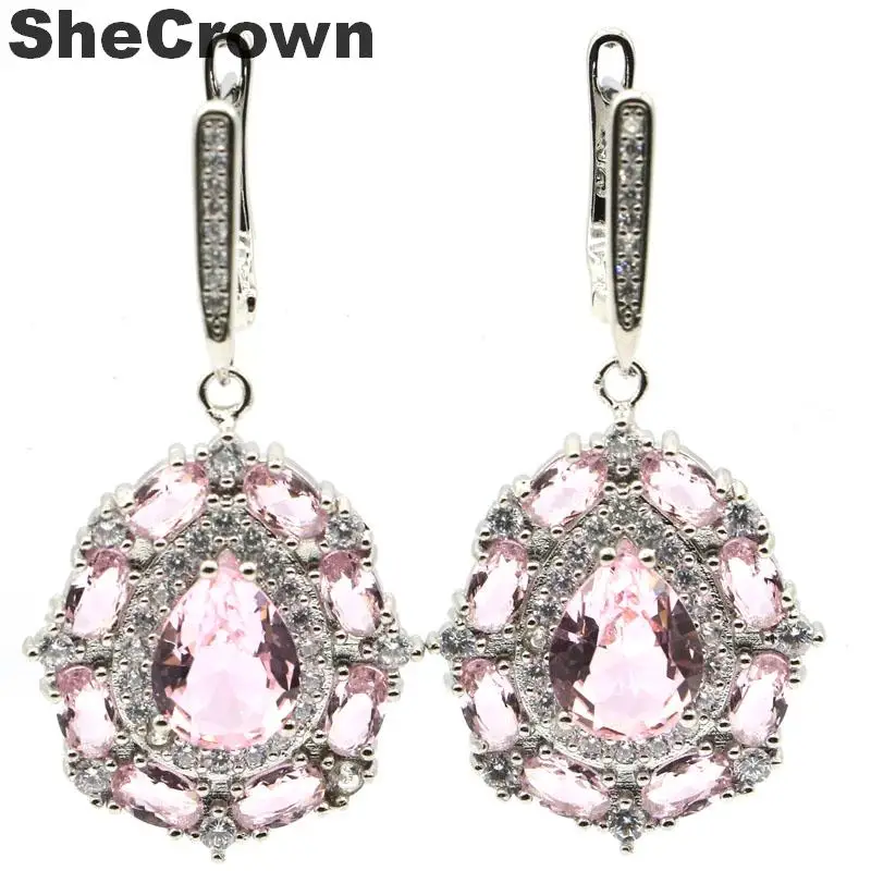 40x20mm Luxury Created Pink Kunzite Natural Cubic Zirconia Gift For Girls Silver Earrings
40x20mm Luxury Created Pink Kunzite Natural Cubic Zirconia Gift For Girls Silver Earrings