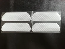 Pegatina para cejas de rueda de puerta de coche, tiras reflectantes de seguridad, cinta de advertencia, 4 Uds.