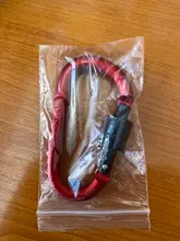 Paracord-Cadena de mosquetones de aluminio de 8cm, Clip de bloqueo rotativo, hebilla de anillo D, llavero, gancho de presión de montaña para acampada, Kit de viaje al aire libre
