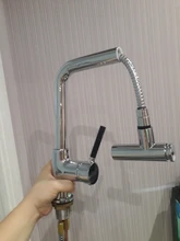 Tap-Crane Kitchen-Faucets Pull-Out Water-Mixer Frap Chrome Single-Handle Taps Swivel