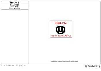 Interior trim for Ford F-150 2000-2003. Set L416.
Interior trim for Ford F-150 2000-2003. Set L416.