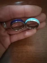 Anillos luminosos de acero inoxidable para hombre y mujer, joyería brillante en la oscuridad, Color azul, rosa y verde, ZL-001