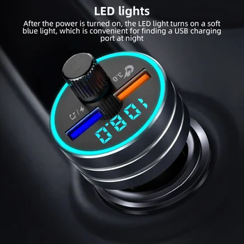 Universal Fm Transmitter Bluetooth Handsfree Lading Snelle QC3.0 MP3 Modulator Wireless Portable Snelle Oplader Voor