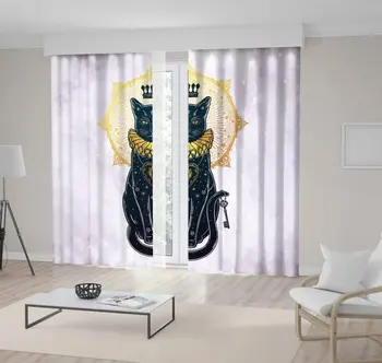 Curtain Cat Portrait with Secret Key Moon Mandala at the Back Magical Ethnic Artwork Black Yellow Gray
Curtain Cat Portrait with Secret Key Moon Mandala at the Back Magical Ethnic Artwork Black Yellow Gray