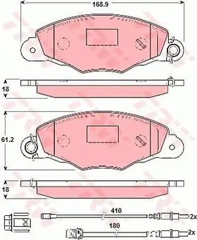 Disc pads. \ Peugeot 605 3.0i 97-00 TRW GDB1410 
Disc pads. \ Peugeot 605 3.0i 97-00 TRW GDB1410