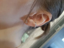 ROXI-pendientes de plata de ley 925 con Clip para mujer, pendientes no perforados, con formas geométricas C